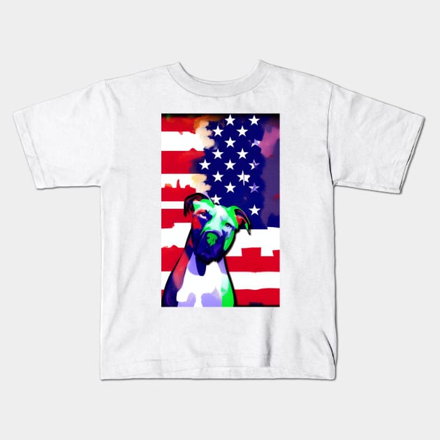 Pitbulls And Stars Kids T-Shirt by ShopSunday